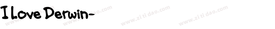 I Love Derwin字体转换